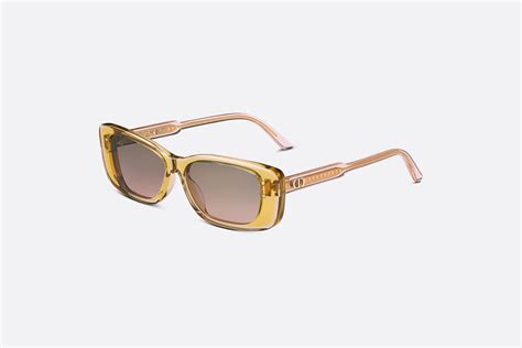 dior lunette 2023|DiorHighlight S2I Lunettes de soleil rectangulaires jaune et rose .